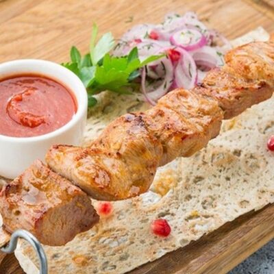 Шашлык Индейкав С пылу с жару по цене 330 ₽