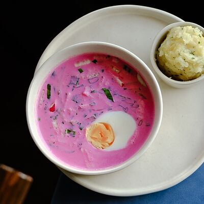 Холодник с толчёным картофелем в Пена Дней по цене 13 р.