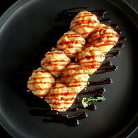 Гриль-ролл с креветкой и лососем в Rollup