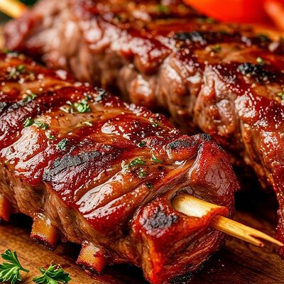 Свиные рёбрышки на углях в Шашлычный Домик по цене 1900 ₽