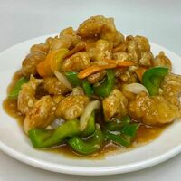 1047. Кусочки мяса в крахмале и соевом соусе в Минутка