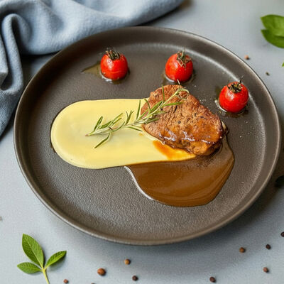 Филе-миньон с картофельным муссом в В Питере пить по цене 1700 ₽