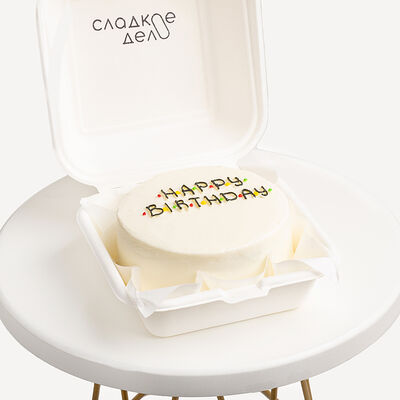 Бенто-торт Happy Birthday Фисташка-малина в Сладкое Дело по цене 1500 ₽