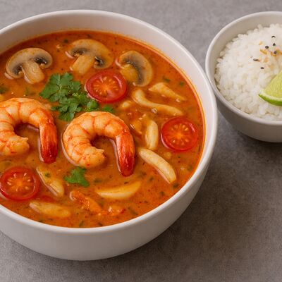 Том Ям с креветками и кальмарами (стандарт)в Bao Bao Лапша по цене 660 ₽
