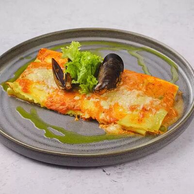 Д Лазанья с морепродуктами в Цех этого города по цене 649 ₽