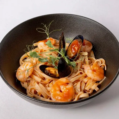 Паста Маринара с креветками в Мидийный дом по цене 708 ₽