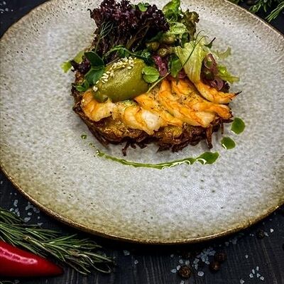 Драник с тигровыми креветками в Малевичи по цене 780 ₽