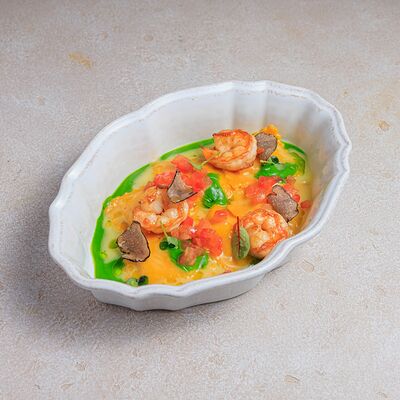 Равиоли с сибасом и креветками в Bocconcino по цене 1710 ₽