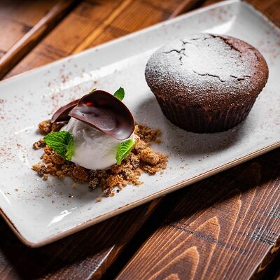 Фондан шоколадный в Blackberry по цене 460 ₽