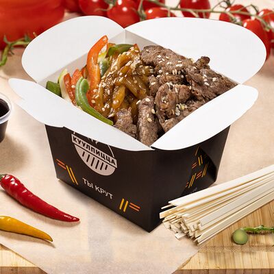 Вок Премиум удон с говядинойв Шаурма Куулпицца по цене 749 ₽