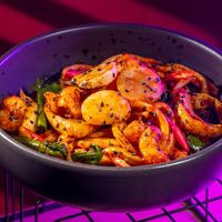 Корейская лапша с морепродуктами в Gojira ramen