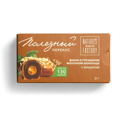 Финик в гречишном молочном шоколаде с фундуком Natures own factory в Кухня на районе по цене 249 ₽
