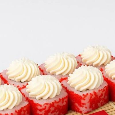 Ролл Калифорния вулкан с креветкой в Ясураги по цене 755 ₽