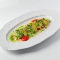 Салат с крабом и соусом амарильо в Лимончино