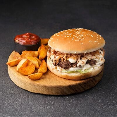 Бургер Батько в DARK SIDE шаурма & гриль по цене 830 ₽