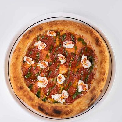 Пицца с пеперони и рикоттой в Frankie Brooklyn Pizza по цене 640 ₽