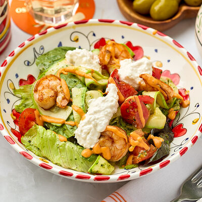 Салат с креветками и страчателлой в Osteria Dolce по цене 920 ₽