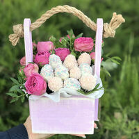 Клубника в шоколаде Шкатулка в FlowBerry