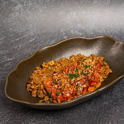 Хрустящий цыпленок с жареным рисомв Smoky People по цене 850 ₽