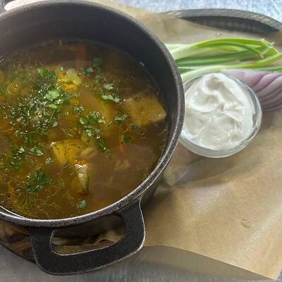 Похлёбка из белых грибов и перловкив СтругановЪ по цене 550 ₽