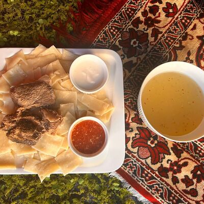 Кумыкский тонкий хинкал со свежей говядиной в Вкусы Дагестана по цене 750 ₽