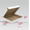 Коробка для пиццы 33 х 33 х 4.5 см, из микрогофрокартона трехслойного, самосборная белая, 50 шт. в Ченто пицца М7 по цене 4700