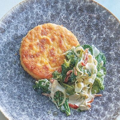 Котлета из щуки со сливочным шпинатом в Черетто море по цене 1170 ₽