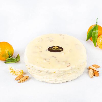 Миндальный торт с мандаринами и йогуртовым шоколадом замороженный в У Палыча. С пылу, с жару! по цене 946 ₽