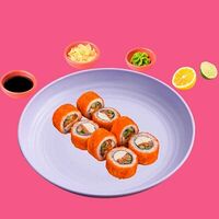 Ролл Новый Год Нью-Йорк с Salmon Эби в Big Fish