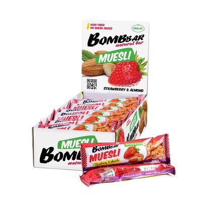 Батончик мюсли Клубника-миндаль, Bombbar в Coffee Like по цене 70 ₽