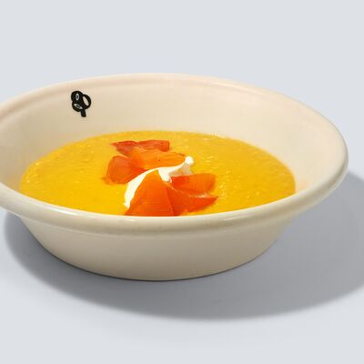 Кукурузная каша с муссом из лайма и хурмой в Masa Madre по цене 600 ₽