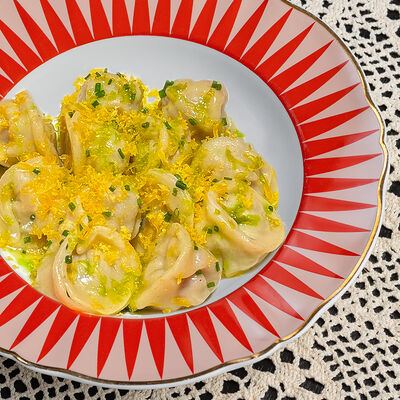 Романовские пельмени с мясом и икрой кефали в Краса по цене 837 ₽