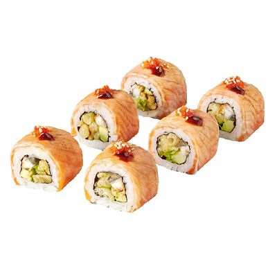 Ролл с опаленным лососем в Тануки по цене 495