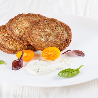 Оладьи печеночные в MaxBakery по цене 300 ₽