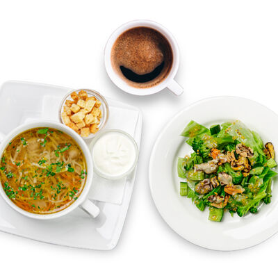 Бизнес-ланч №1 в Кофеин по цене 375