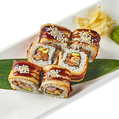Ролл Унаги с лососем в Sushi & Poke по цене 850 ₽
