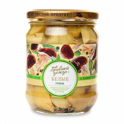 Грибы белые резаные маринованные Грибной Дождь в Азбука Вкуса Экспресс Меню по цене 610 ₽