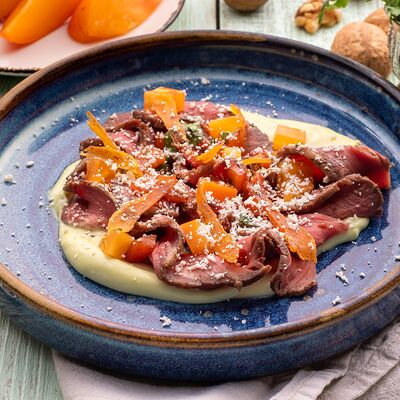 Ростбиф с хурмой и тар таром из перца в Кавказ по цене 385