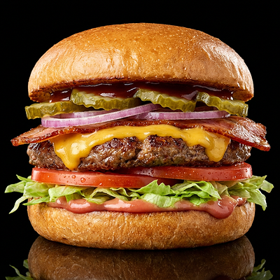 Бургер BBQ (котлета на выбор) в Место Про Тесто по цене 560 ₽