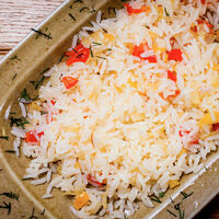 Рис с овощами в Кафе Kulinari