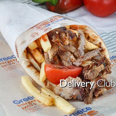 Гирос в пите со свининой Ex в Greece Burger по цене 510 ₽