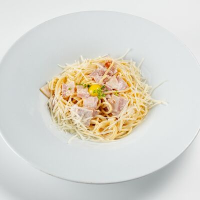 Паста карбонара в Космос по цене 560 ₽