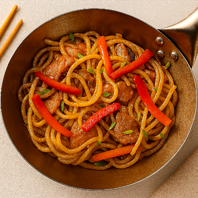 Вок №16 со свининой в кислосладком соусе в Суши море по цене 355 ₽