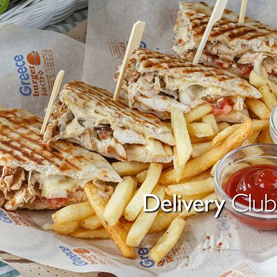 Гироскепаста с курицейи 2 сырав Greece Burger по цене 660 ₽