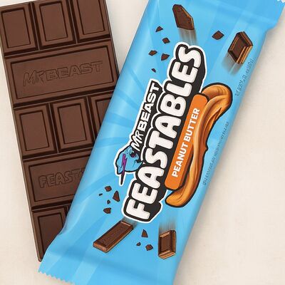 Шоколад MrBeast Feastables — Peanut Butter, 60 г. Фистаблс в Deliberry по цене 899 ₽