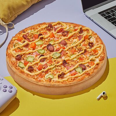 Пицца Хот-Дог на тонком тесте в Dostaевский по цене 757 ₽