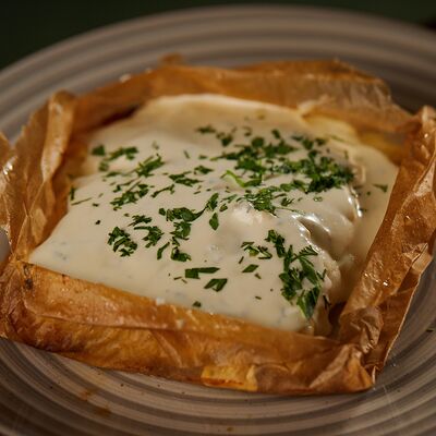 Палтус под соусом Дорблю в Menthol по цене 700 ₽