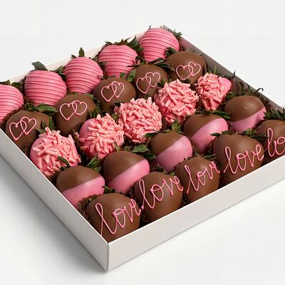 Коробка клубники в шоколаде Это Любовь L в Клубника в шоколаде VeryBerryLab по цене 6990 ₽
