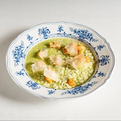 Ризотто зеленое с креветками в ROMO по цене 1185 ₽