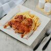 Фермерский цыплёнок табака с картошкой фри в Kinza по цене 850